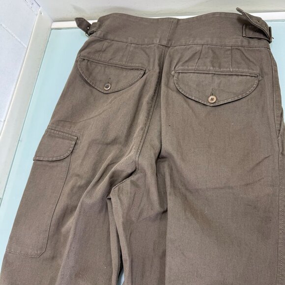 Banana Republic Heritage Explorer Belted Pants 12 Linen Cotton Wide Leg Safari - Picture 11 of 16